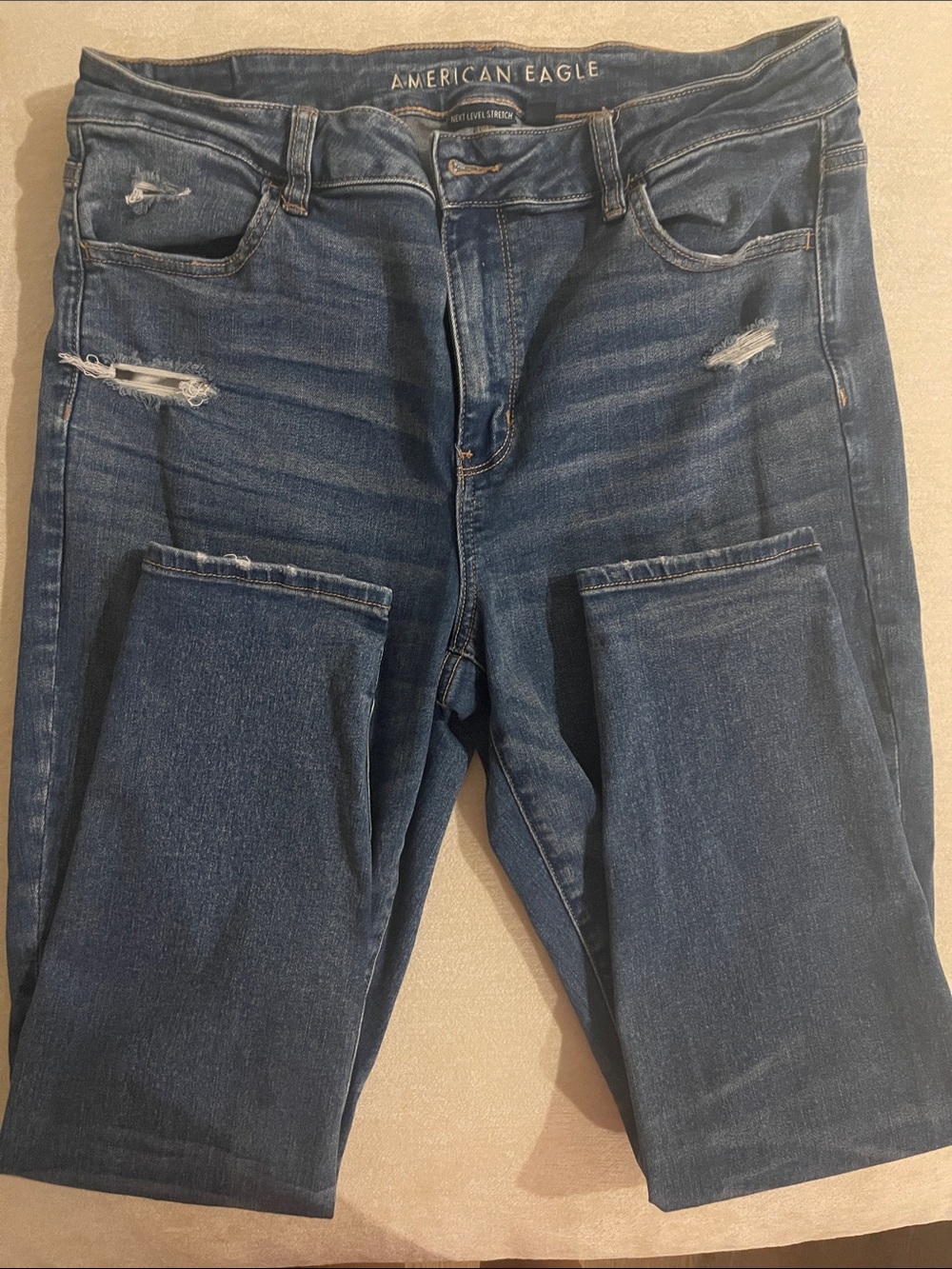 American Eagle High-Rise Jegging Distressed Skinny Jeans Size 16 Regular